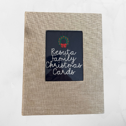 Personalized Card Album with Embroidered Front Cover