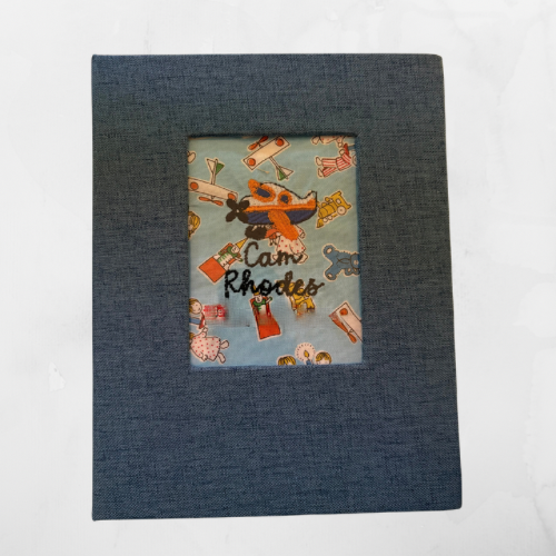 Personalized Boy Themed Card Album with Embroidered Front Cover