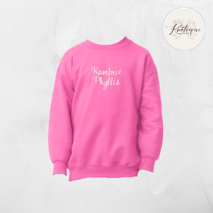 Personalized Name (Youth Unisex Crewneck Sweatshirt)