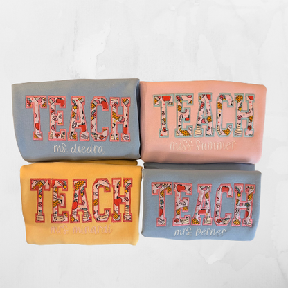 Personalized NAME – Fabric Appliqué T-Shirt, Crewneck & Hoodie