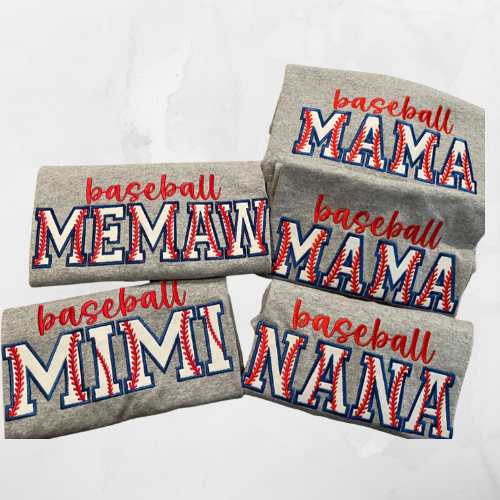 Baseball NAME Fabric Appliqué