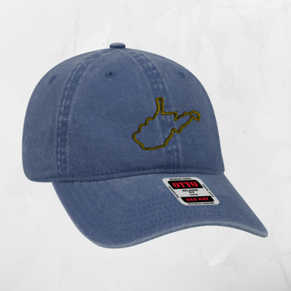 West Virginia State Outline - Low Profile Dad Hat